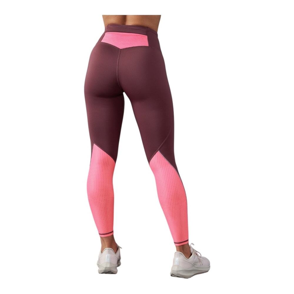 Fabletics Stride 9 Motion365+ High-Waisted Leggings Mauve neon pink workout pant - Picture 10 of 10